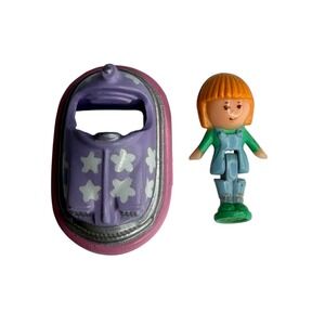 BLUEBIRD POLLY POCKET Midge' Bumper Car Purple Vintage Kids Toy 1989